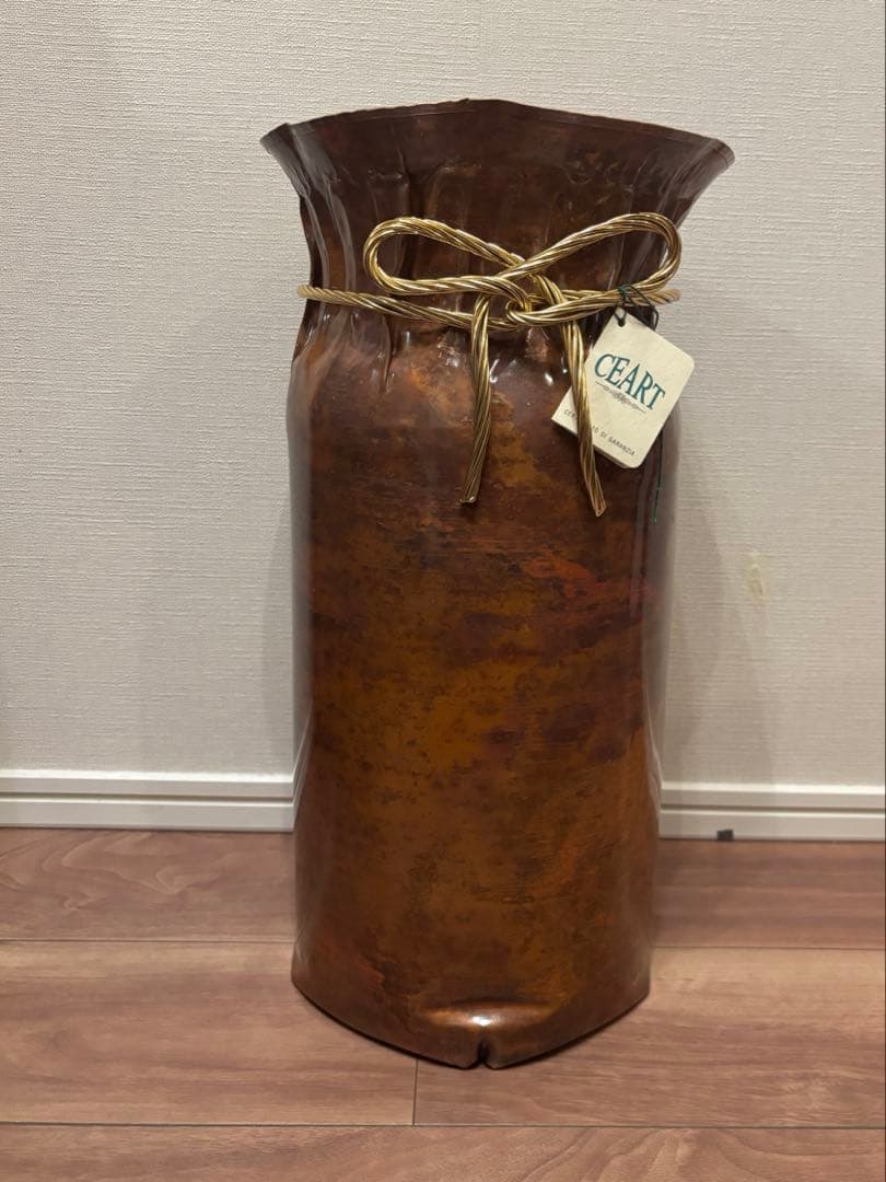 【値下げ 未使用品】イタリア製　傘立て　銅製アンブレラスタンド　STEFANI