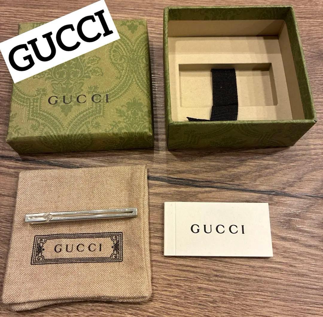 GUCCI ノットディテール ネクタイピン タイバー シルバー925 メンズ