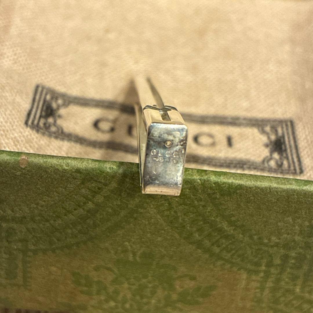 GUCCI ノットディテール ネクタイピン タイバー シルバー925 メンズ