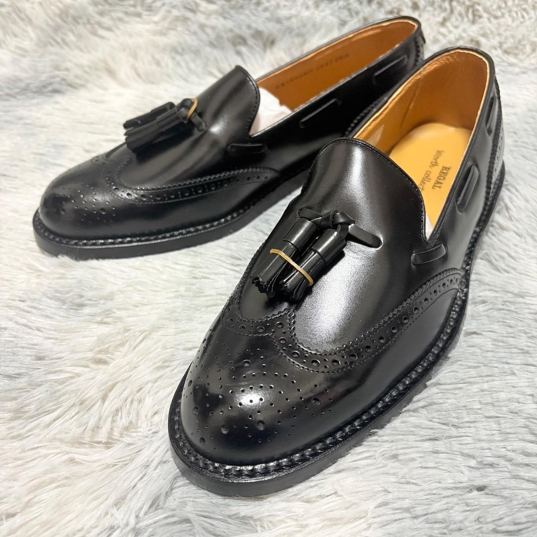 新品✨REGAL 25.5cm タッセルローファー J647 ウイングチップ黒