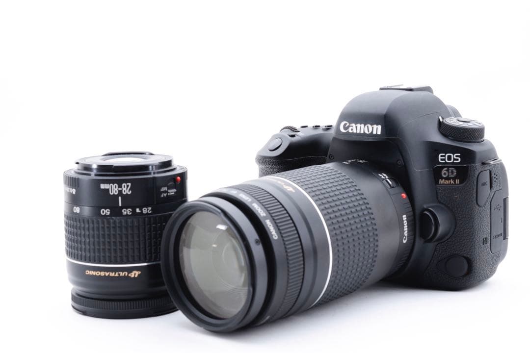 保証付きCanon EOS 6D Mark II 標準&望遠ダブルレンズセット