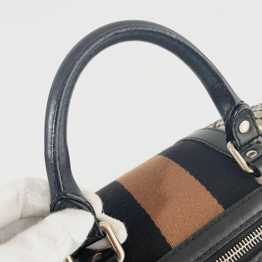 【美品】グッチ 2way ボストンバッグ ディアマンテ キャンバス×レザー