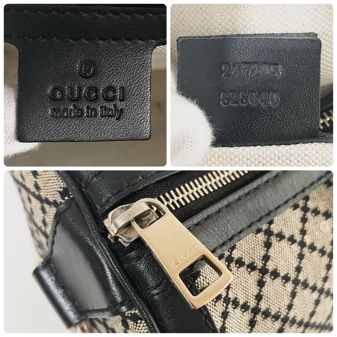 【美品】グッチ 2way ボストンバッグ ディアマンテ キャンバス×レザー