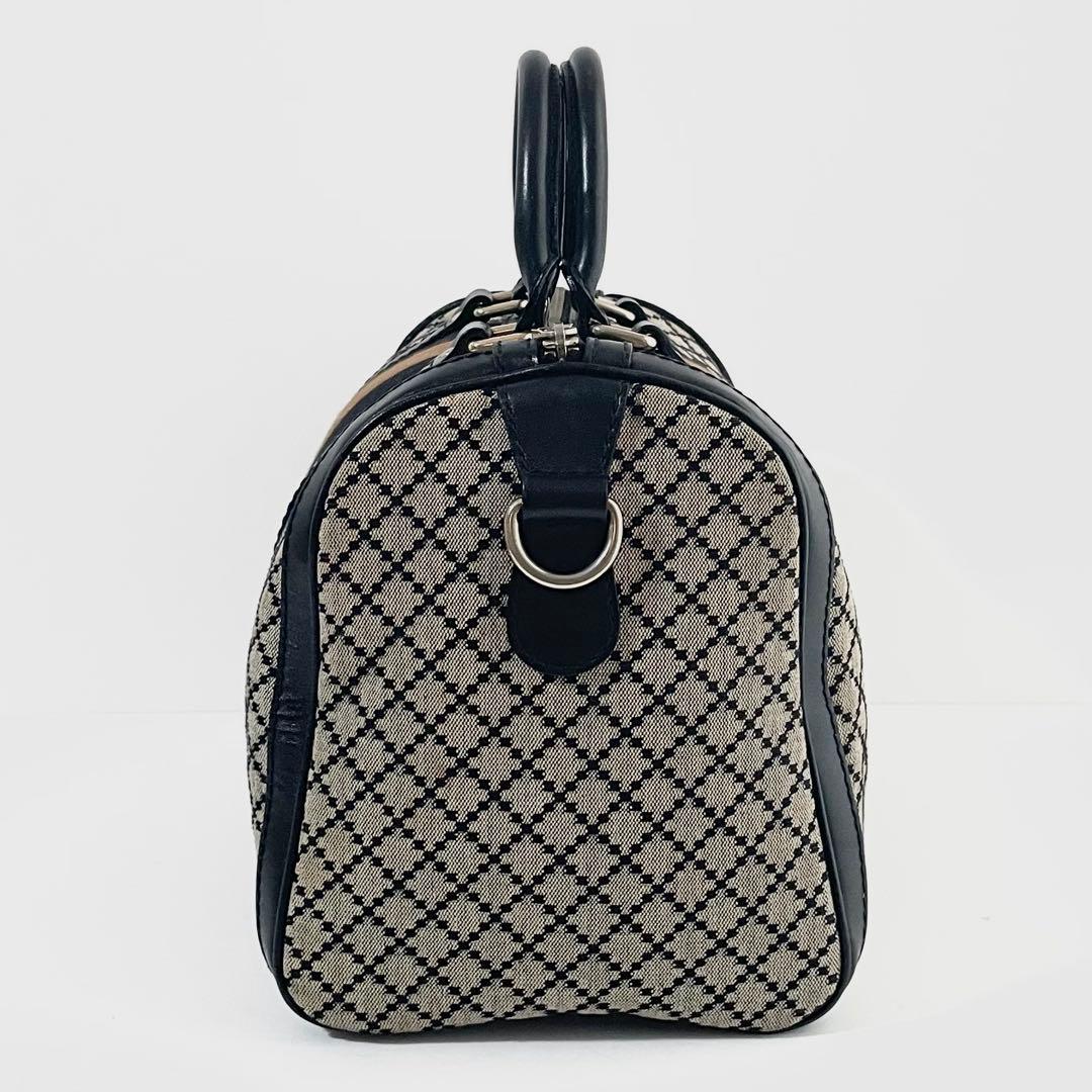 【美品】グッチ 2way ボストンバッグ ディアマンテ キャンバス×レザー