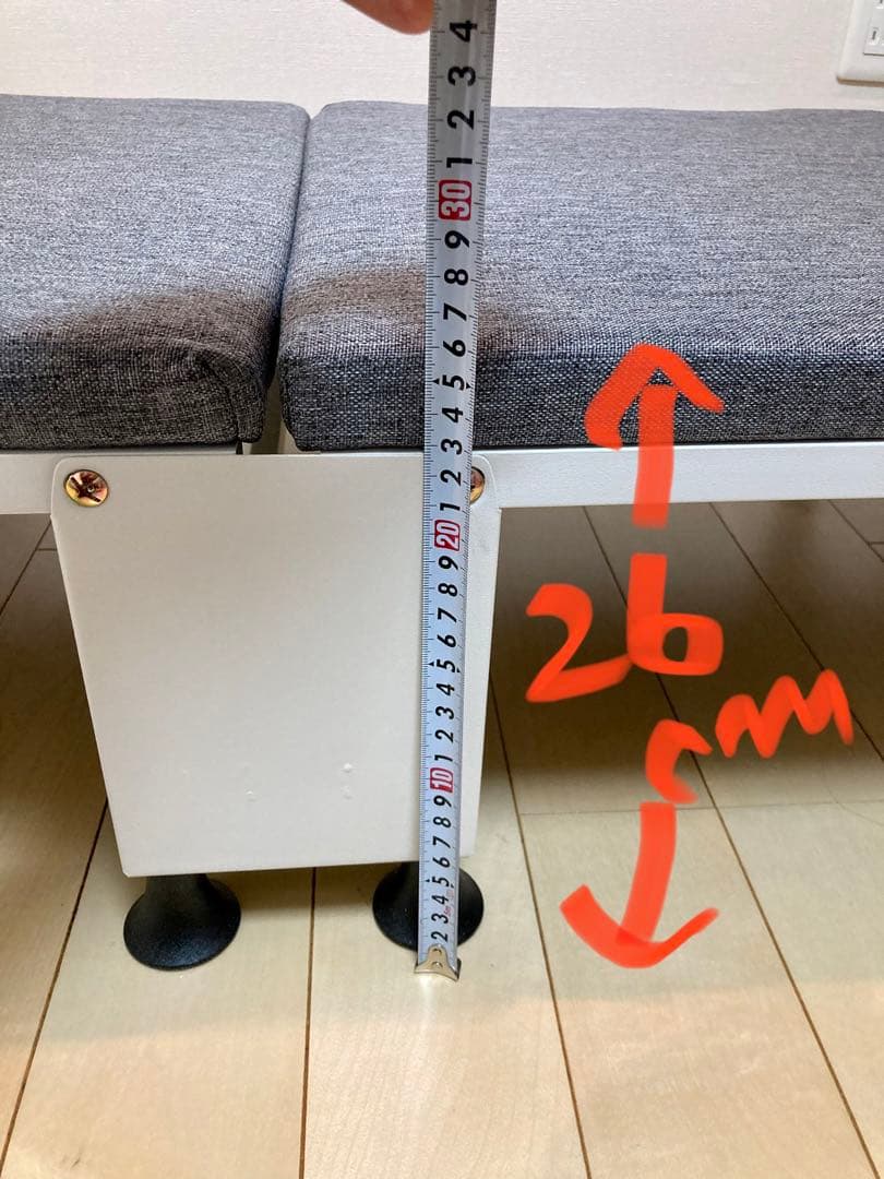 折りたたみベッド グレー キャスター付き