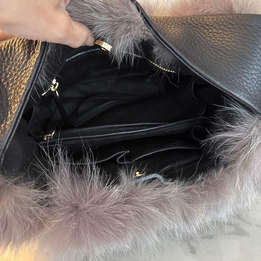 VIOLA d’ORO（FOXファー）バック グレージュ