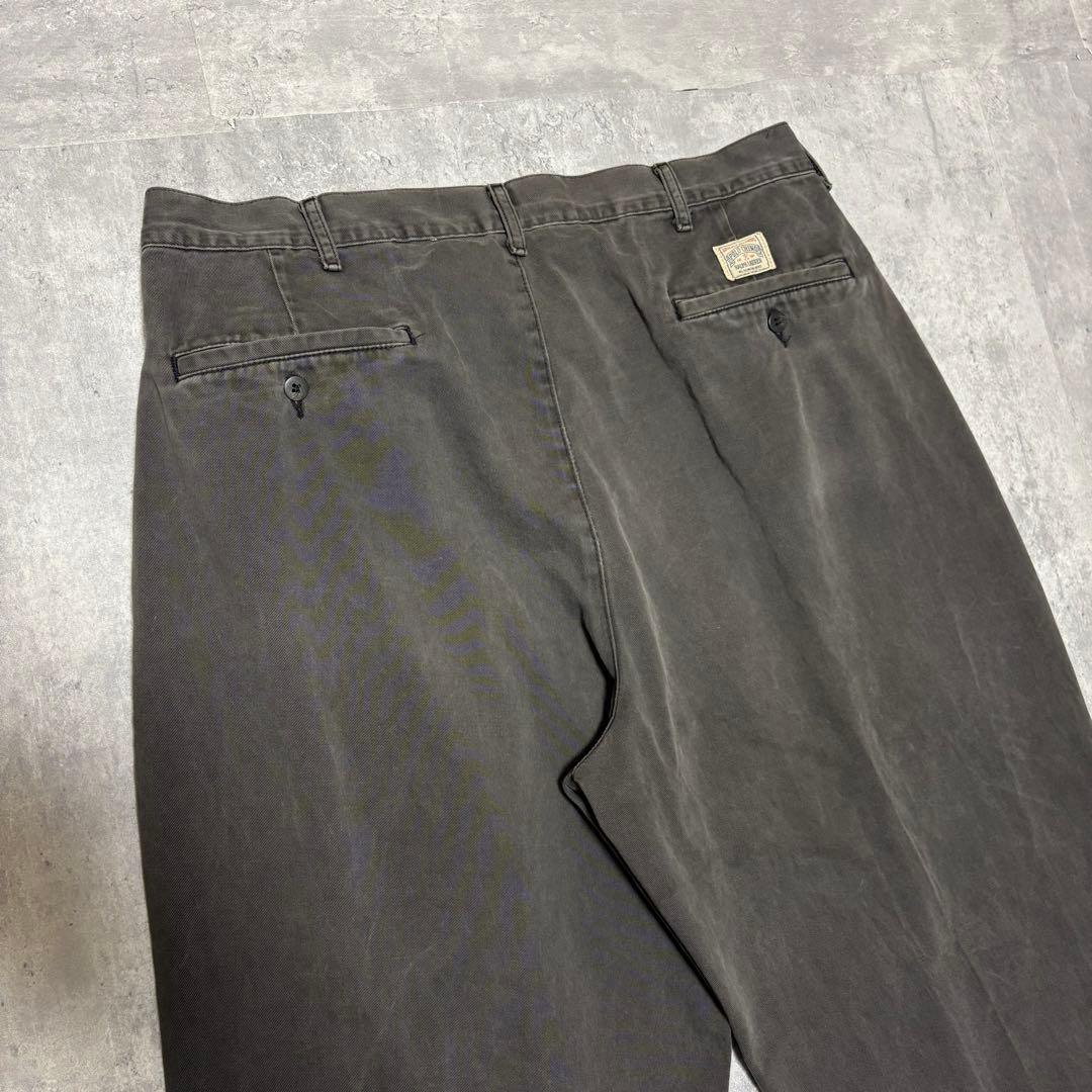 90s ポロバイラルフローレン　USA製 ポロチノ　チノパン　初期タグ　フェード
