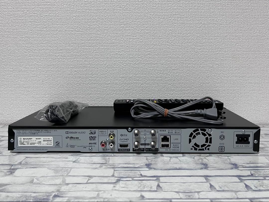4K 2番組録画　シャープ　ブルーレイレコーダー　BD-NW510