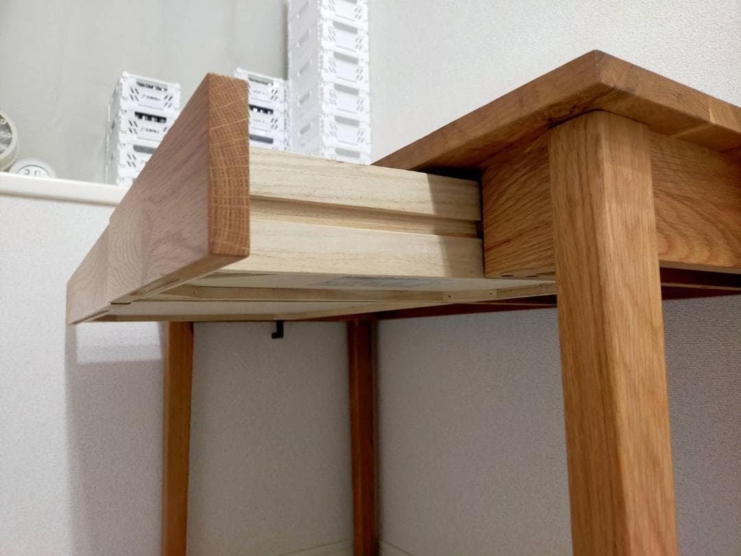 無印良品 MUJI 木製デスク オーク材 引出付 幅１４０ｃｍ 直接引取歓迎