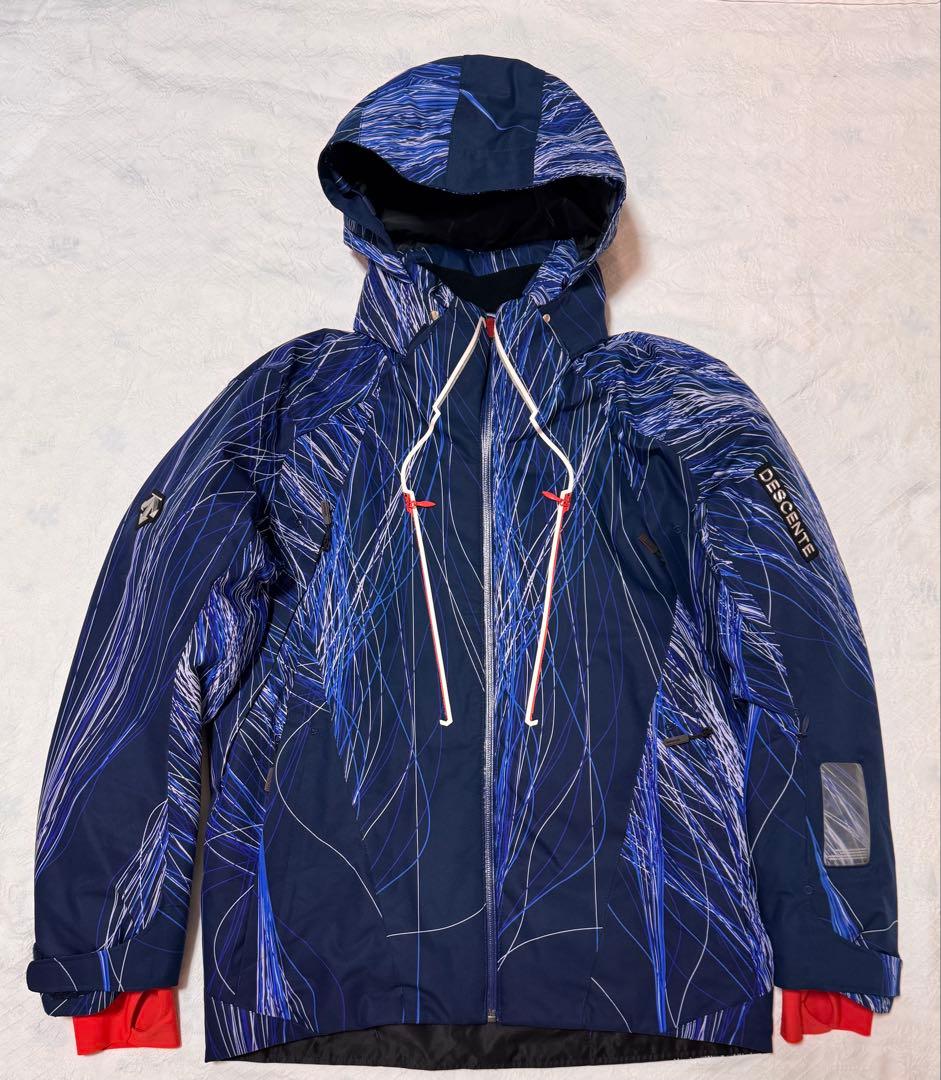 DESCENTE スキーウェアセット ネイビーオレンジ