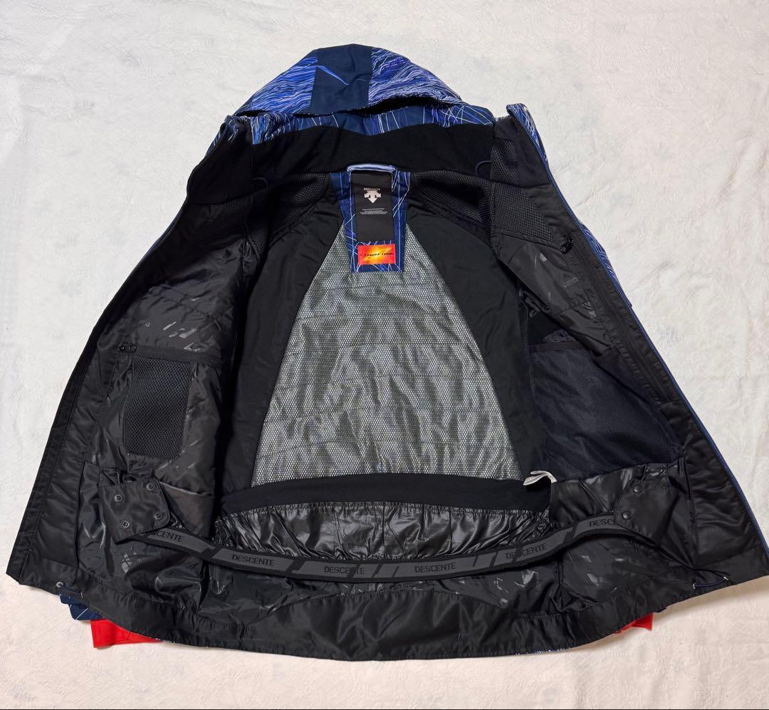 DESCENTE スキーウェアセット ネイビーオレンジ