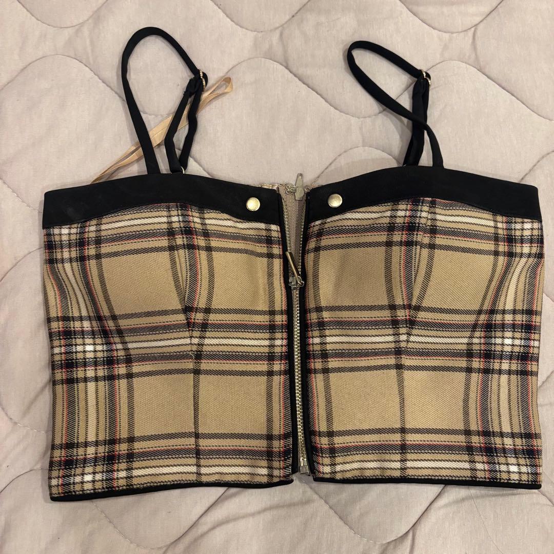 チェック柄スリーブレスタイトドレス Sugar