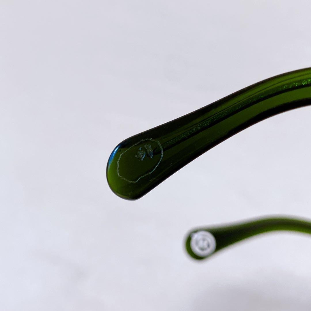 希少　A BATHING APE エイプ　伊達メガネ　サングラス　グリーン　ロゴ