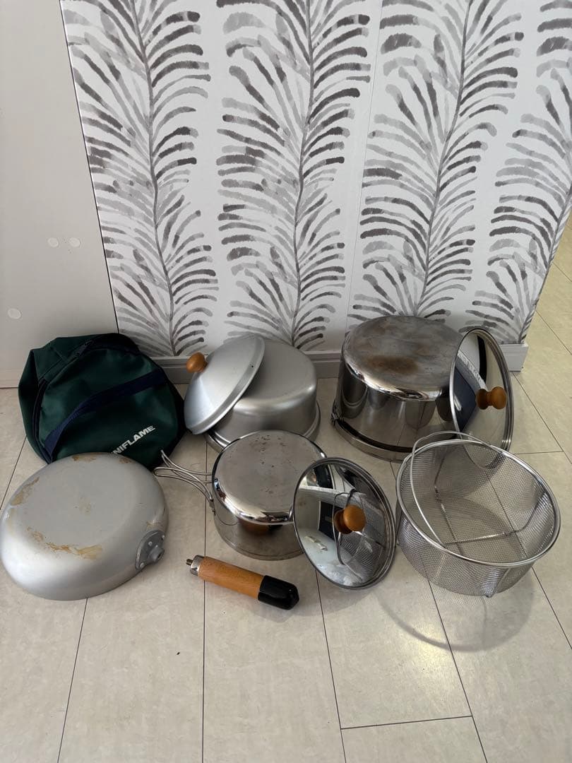 ユニフレーム　fan5DX ステンレス、アルミ調理器具セット