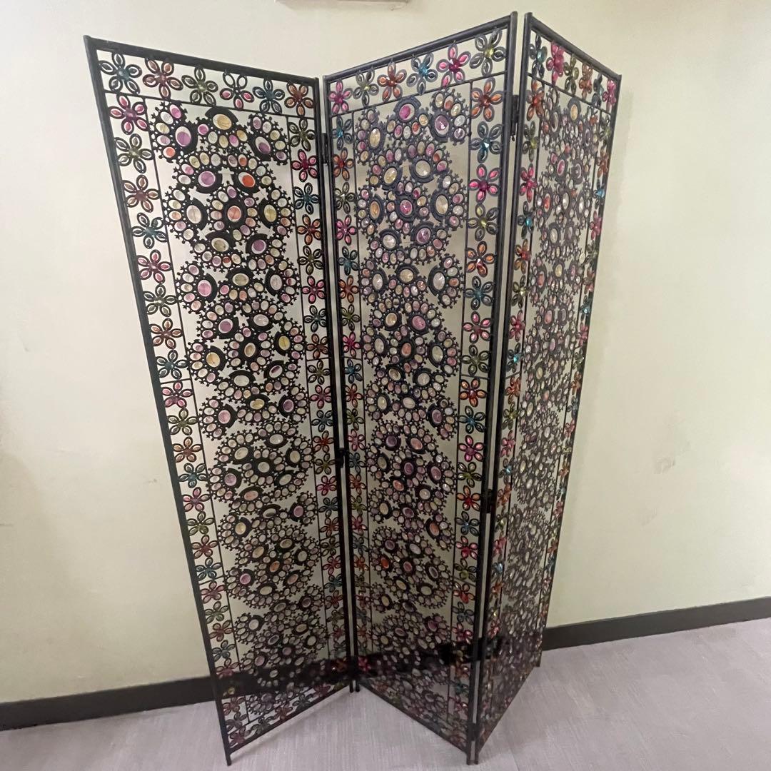 W*能様 最終お値下げ　アジアン雑貨　カラフルなビーズ　パーテーション　送料込み