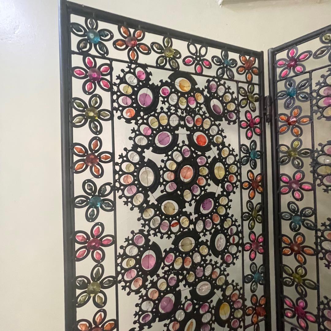 W*能様 最終お値下げ　アジアン雑貨　カラフルなビーズ　パーテーション　送料込み