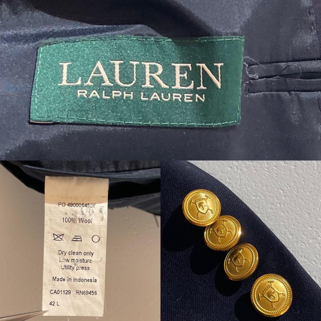 【未使用級✨】ローレンラルフローレン 紺ブレ 金ボタン XL 42