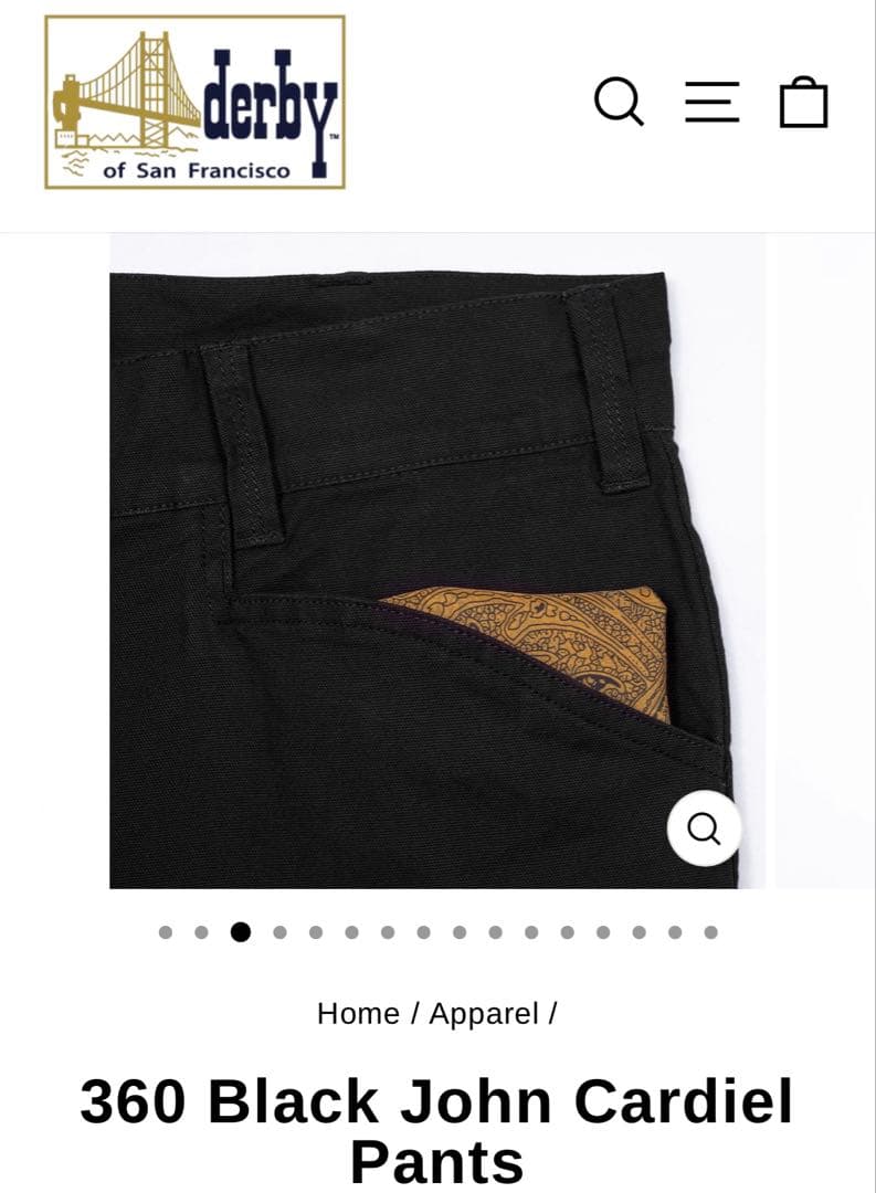 新品未使用 ダービーオブサンフランシスコ フリスコパンツ w34