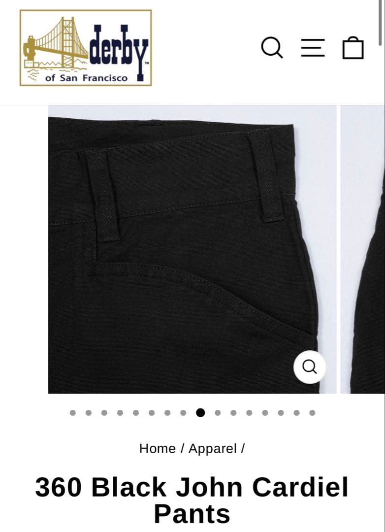 新品未使用 ダービーオブサンフランシスコ フリスコパンツ w34