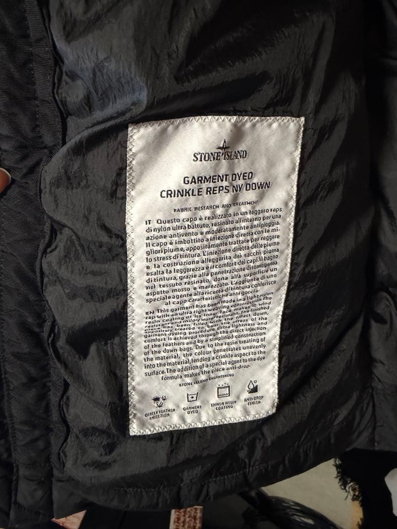 最終値下げです‼️STONE  フード付きダウンジャケット ブラック