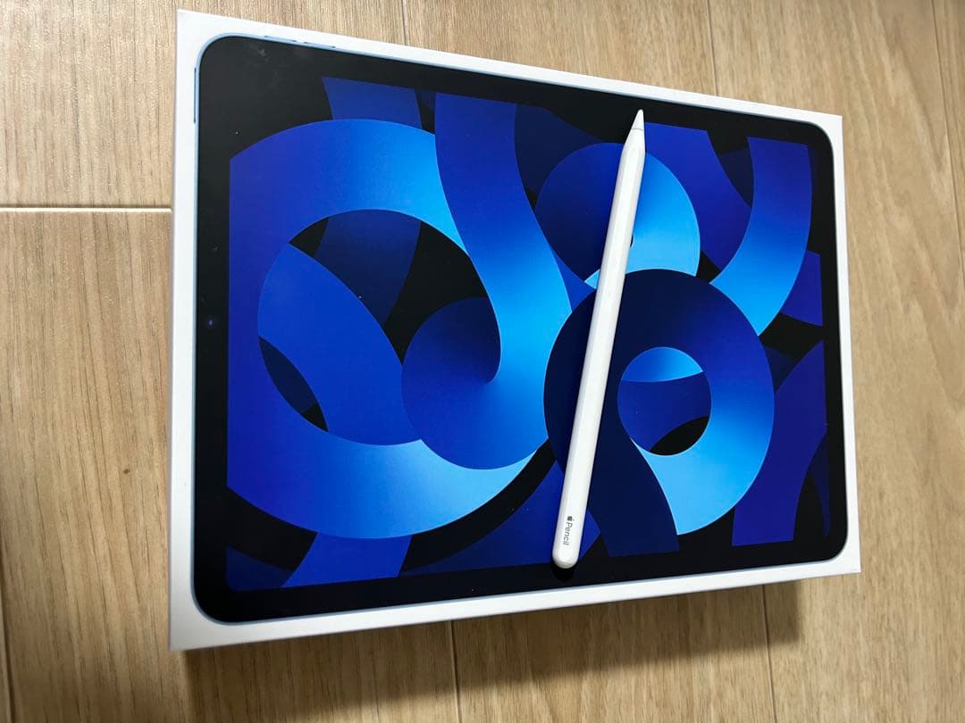 美品 iPad Air 第5世代 256GB ブルーApple Pencil2付