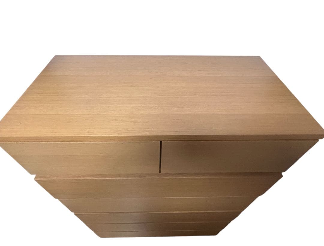 廃盤希少 無印良品 6段チェスト タモ材 ウォールナット