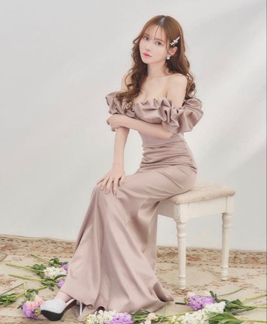 sugar / ANGEL R オフショル/ ロングドレス/ キャバドレス　M