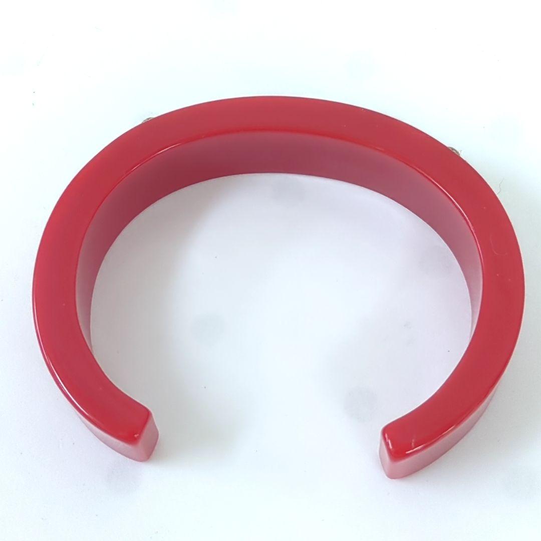 Dior ディオール ロゴバングル ラインストーン レッド