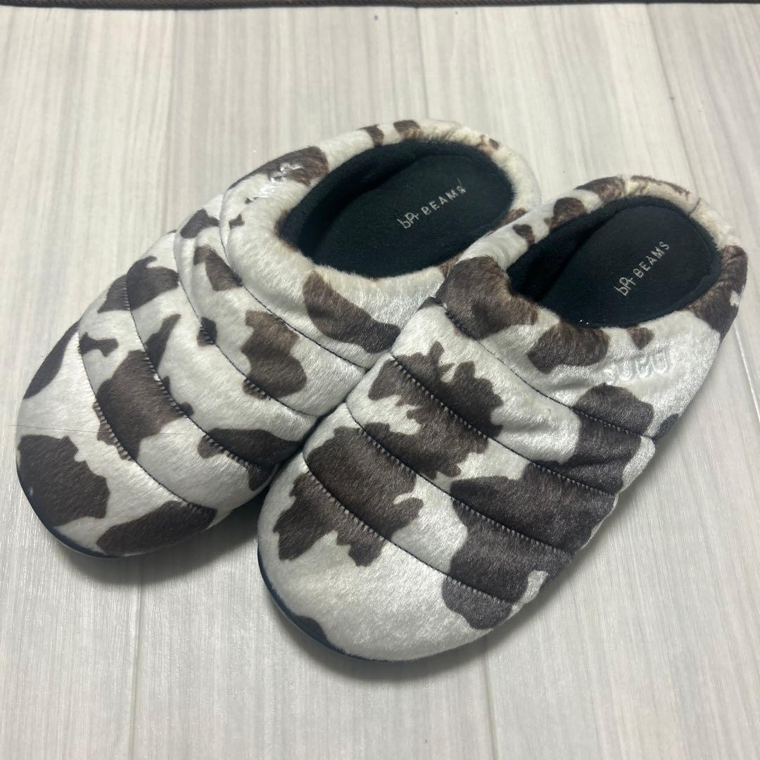 【激レア】BEAMS&SUBU 牛柄 冬用スリッパ