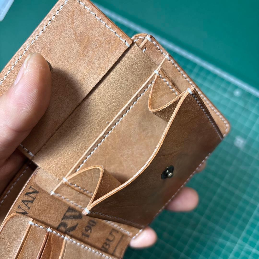 ホースバットストリップ☆ホーウィン☆ホースバット☆ナチュラル☆2つ折り☆スタンプ