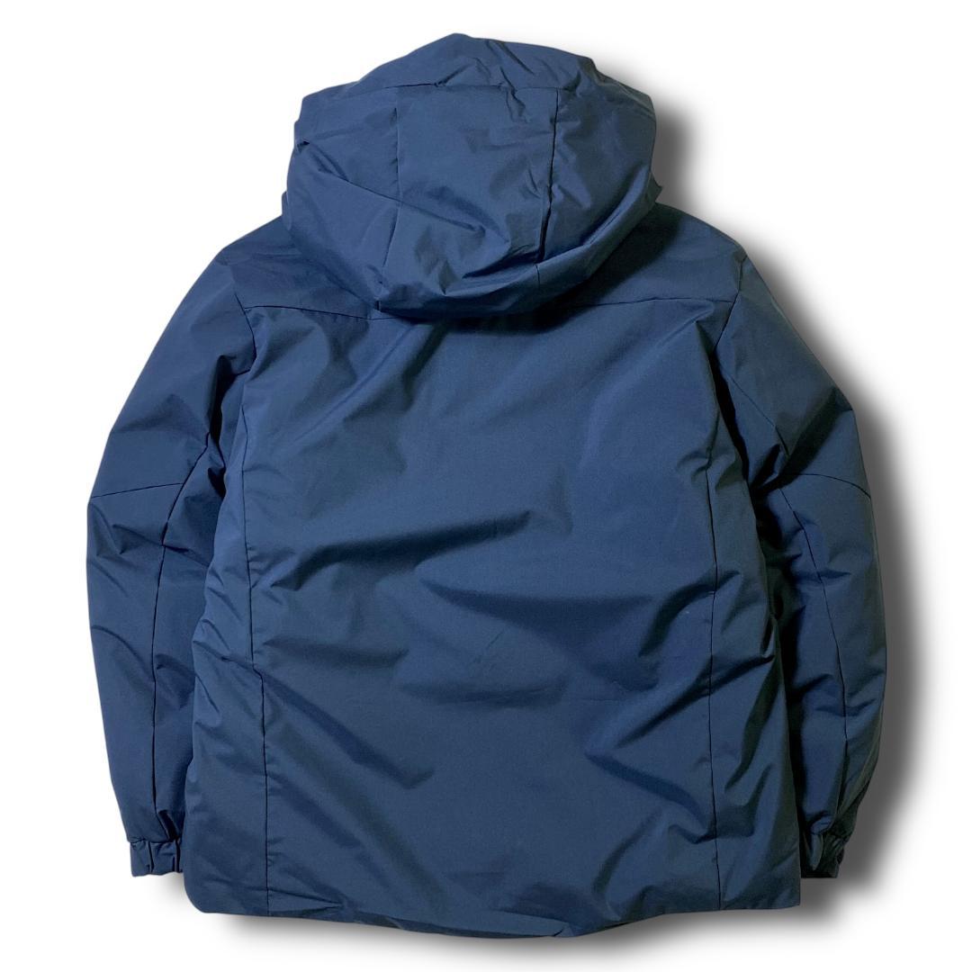 XL モンベル 防寒 胸止水ジップ エコダウンジャケット ネイビー 定4.9万