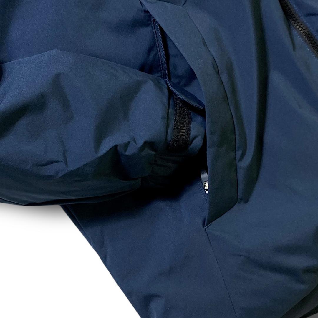 XL モンベル 防寒 胸止水ジップ エコダウンジャケット ネイビー 定4.9万