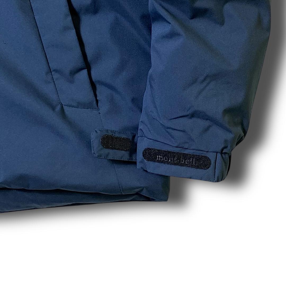 XL モンベル 防寒 胸止水ジップ エコダウンジャケット ネイビー 定4.9万