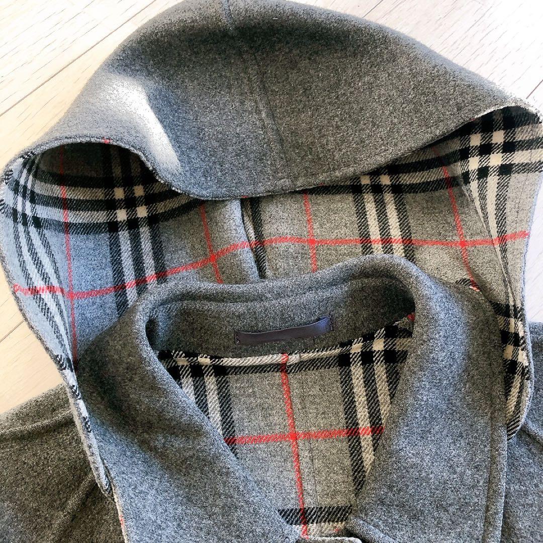 希少♦︎Burberrys ピーコート ダブルフェイス カシミア混 ウール グレー