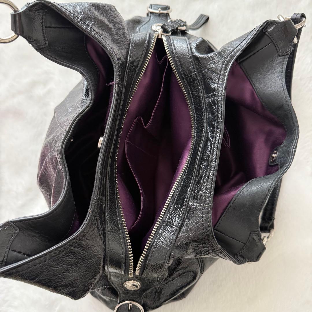 COACH ブラック ショルダーバッグ