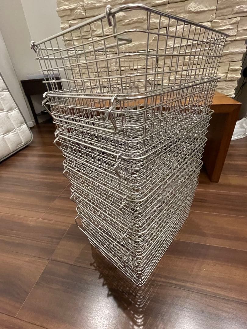 無印良品 ステンレスワイヤーバスケット　カゴ