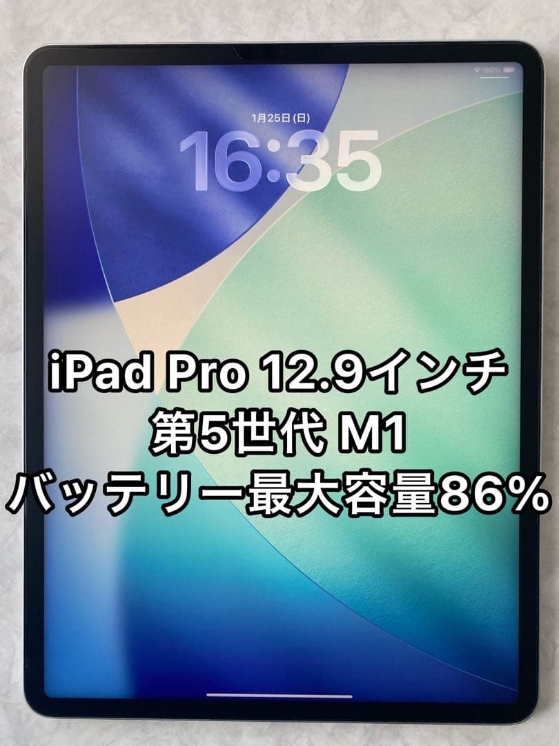 iPad Pro（12.9インチ）（第5世代）M1 バッテリー最大容量86%