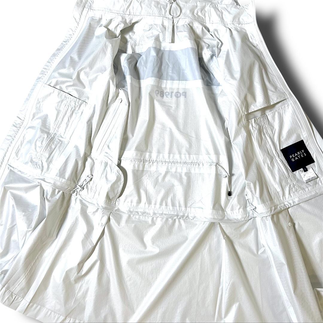 2 パーリーゲイツ AQUAX 防水透湿 レインジャケット ワンピース 白