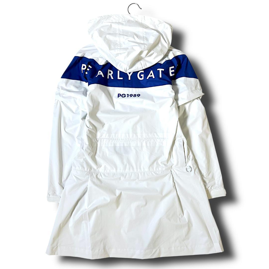 2 パーリーゲイツ AQUAX 防水透湿 レインジャケット ワンピース 白