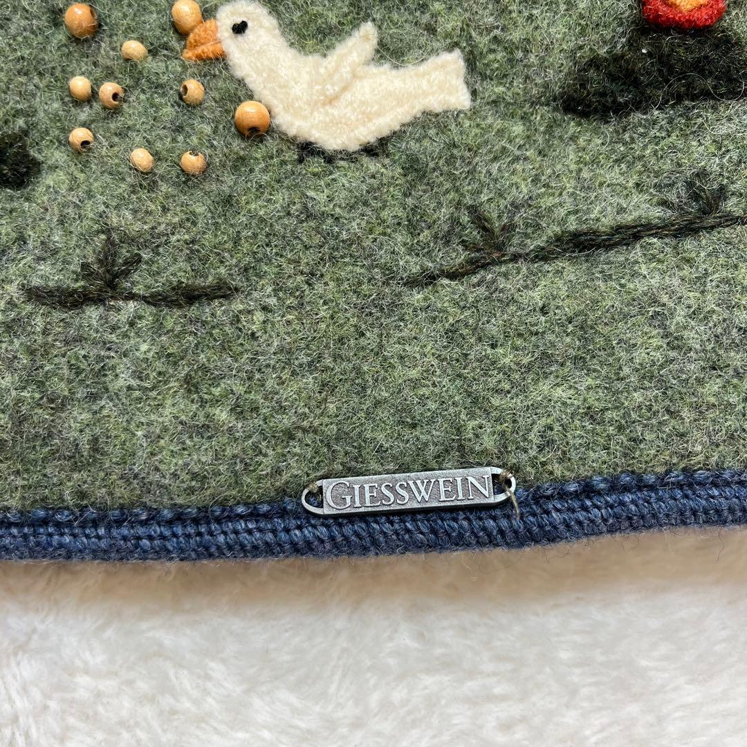 美品　GIESSWEIN刺繍デザイン襟ウールチロリアンジャケット