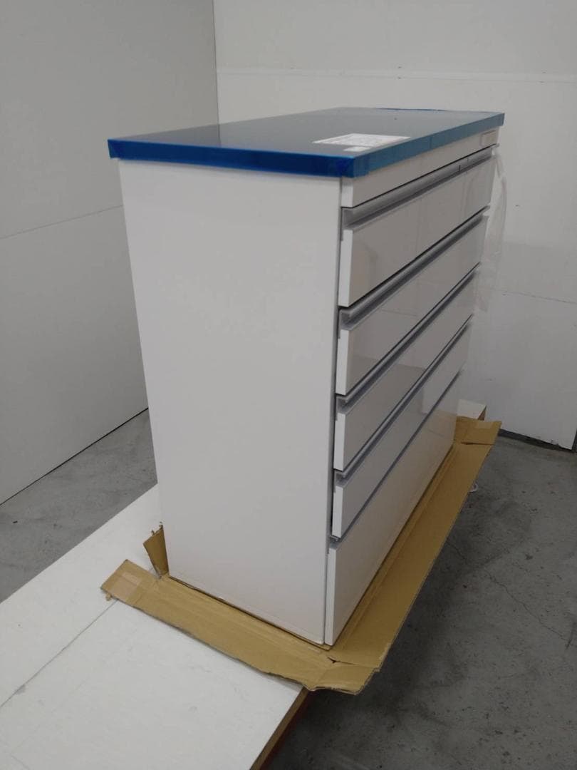 ◎6087 ステンレス頑丈ハイカウンター幅90 ホワイト