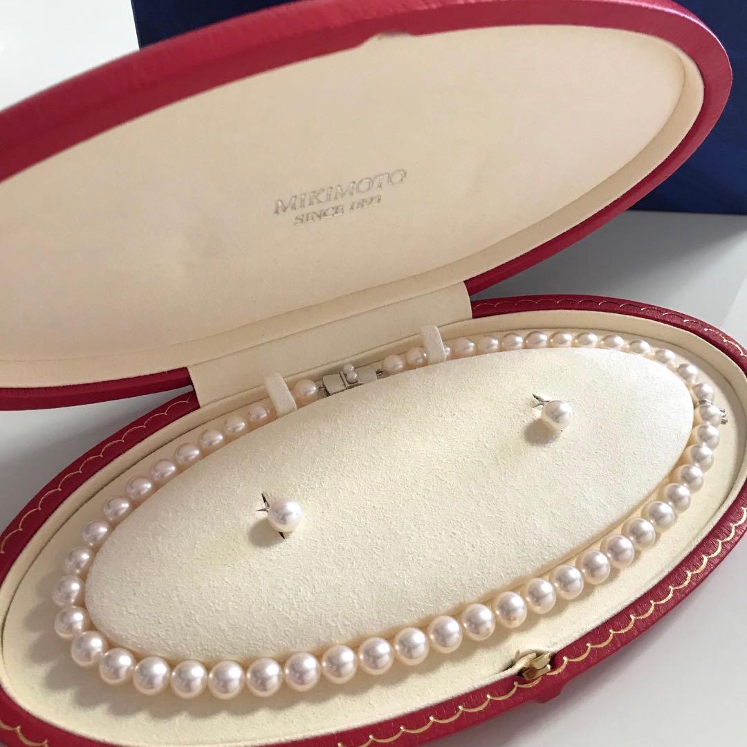 ミキモト MIKIMOTO エトレンヌ パール ネックレス ピアス セット