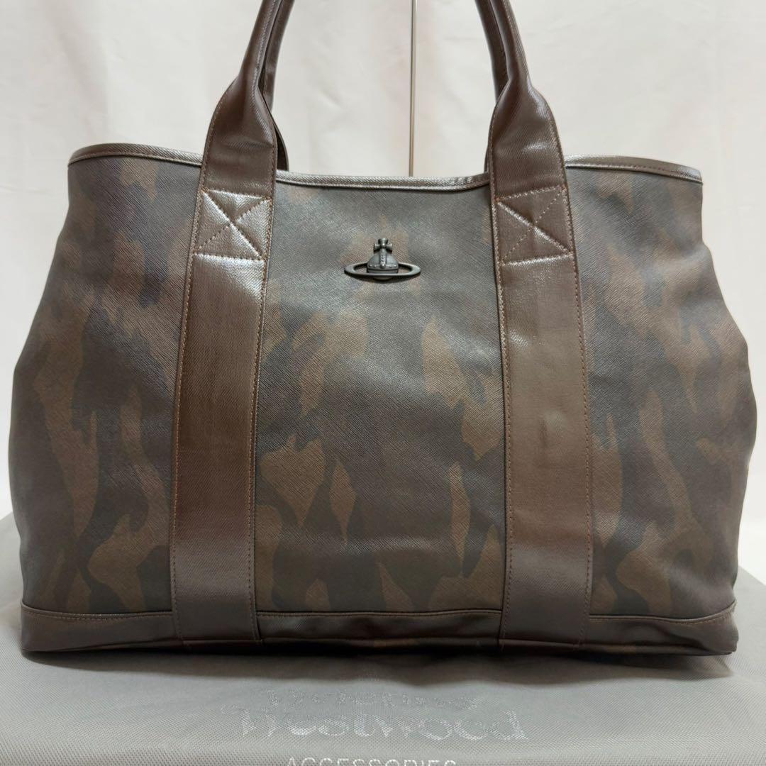 【極美品】ヴィヴィアンウエストウッド ビジネスバッグ レザー オーブ カモフラ