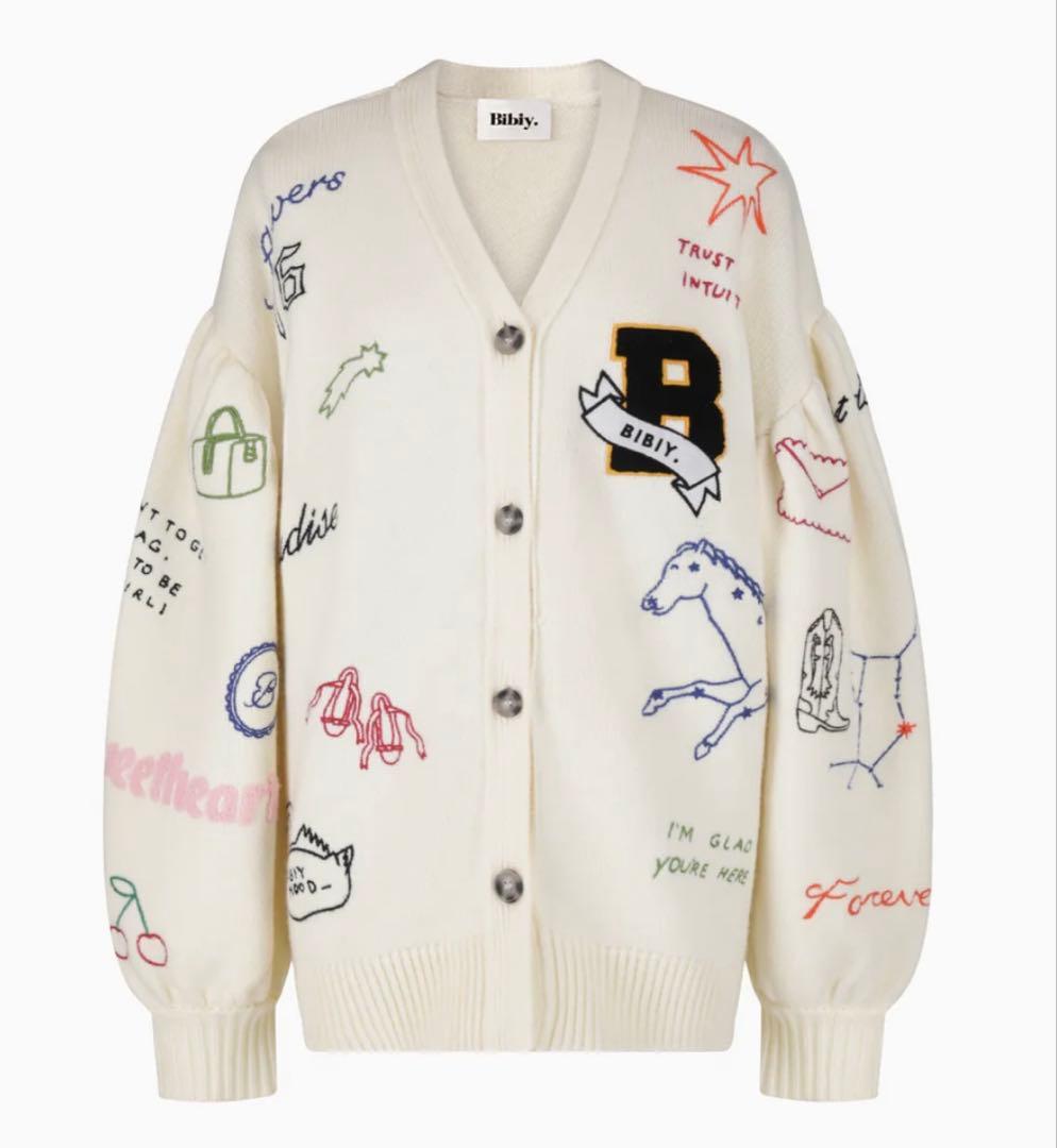 Bibiy. アートプリント カーディガン