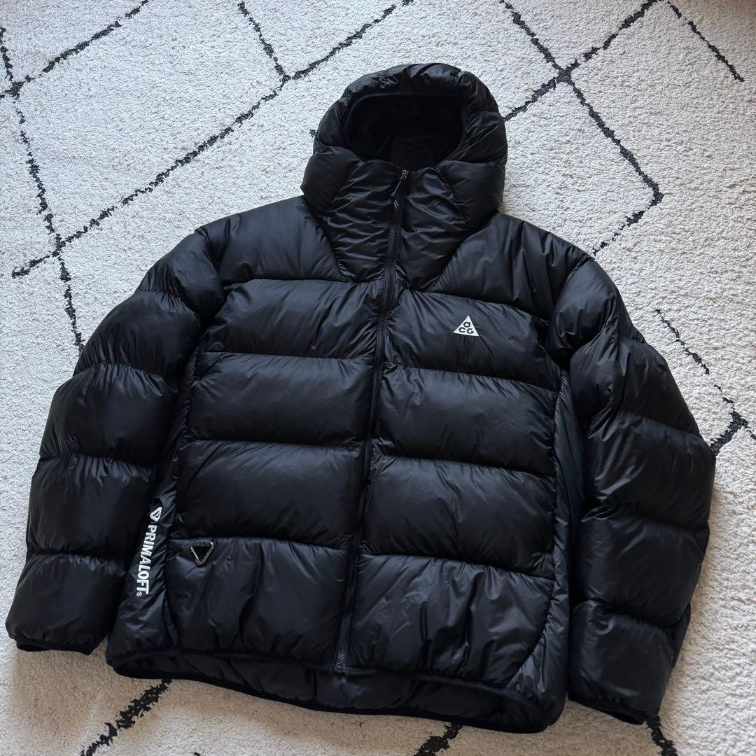 XXL NIKE ACGプリマロフトジャケット　ダウン　フード　ブラック　計量