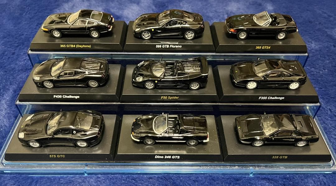 【希少美品】FERRARIブラック 9種セット (京商 Kyosho 1/64)