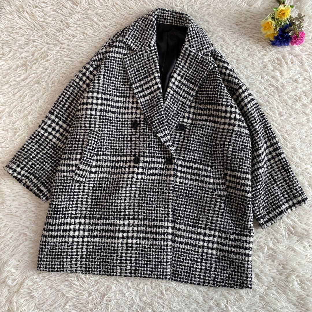 Mila Owen ワイドシルエットダブルブレストコート