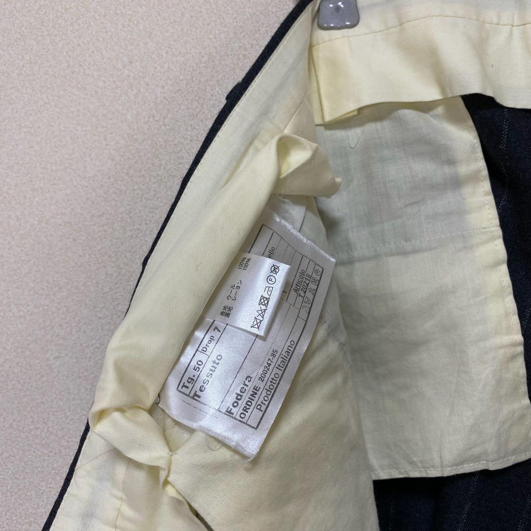 ガボ　セットアップスーツ　ストライプ　グレー　50