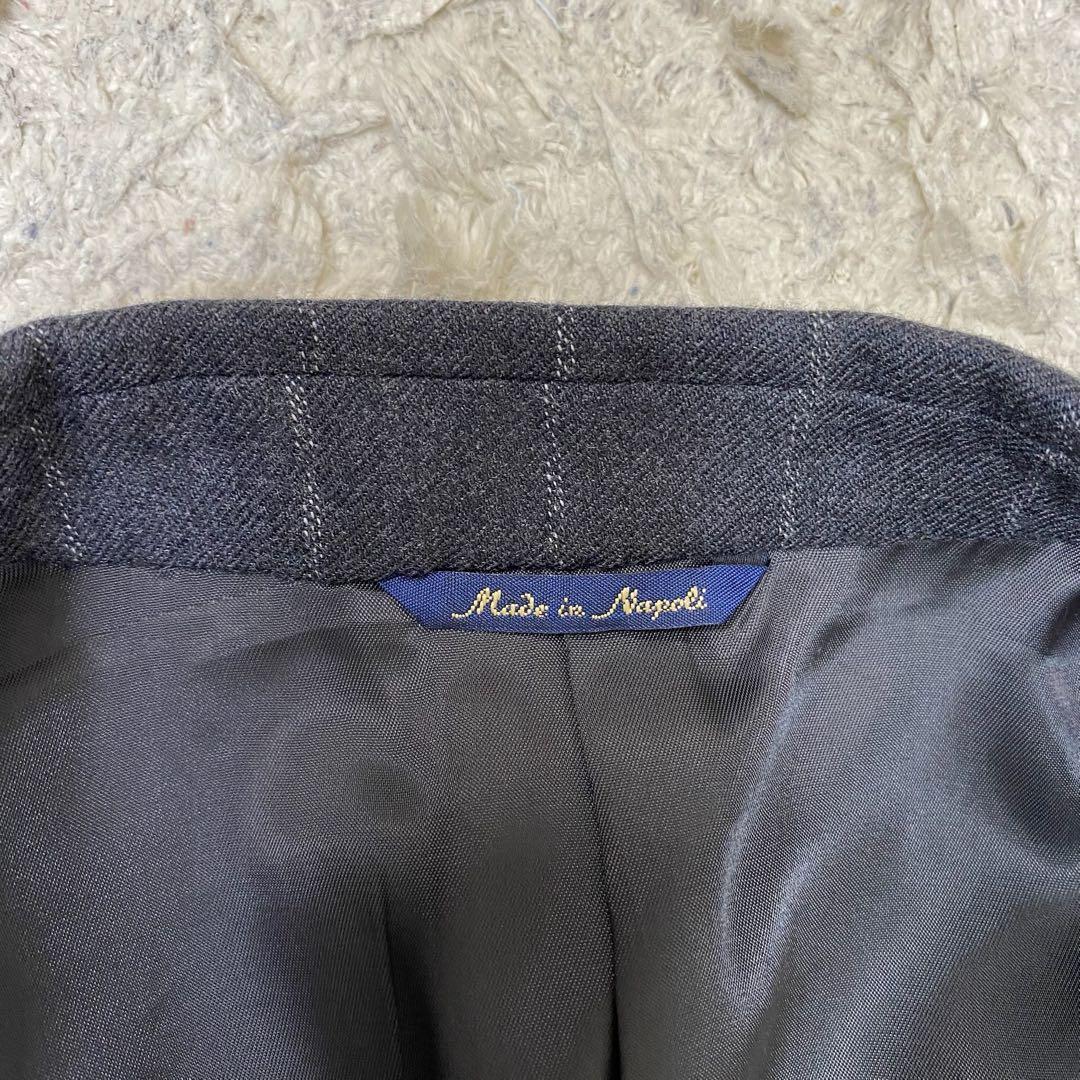 ガボ　セットアップスーツ　ストライプ　グレー　50