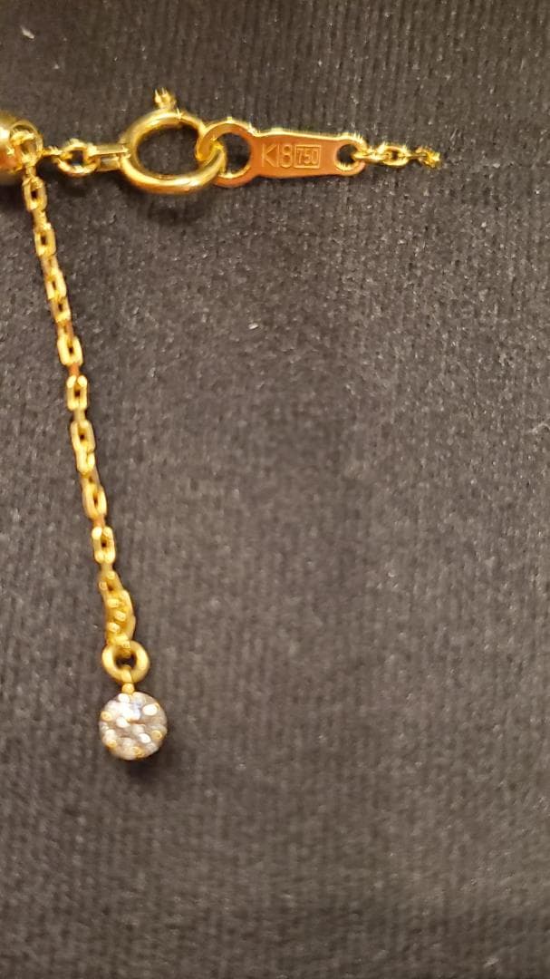 【本日だけ特別価格】LKサロン 月大 天然ダイヤモンド K18YG ネックレス